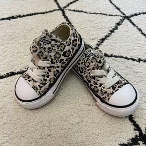 Toddler Converse Leopard Print One-strap Velcro Sneakers 🐆